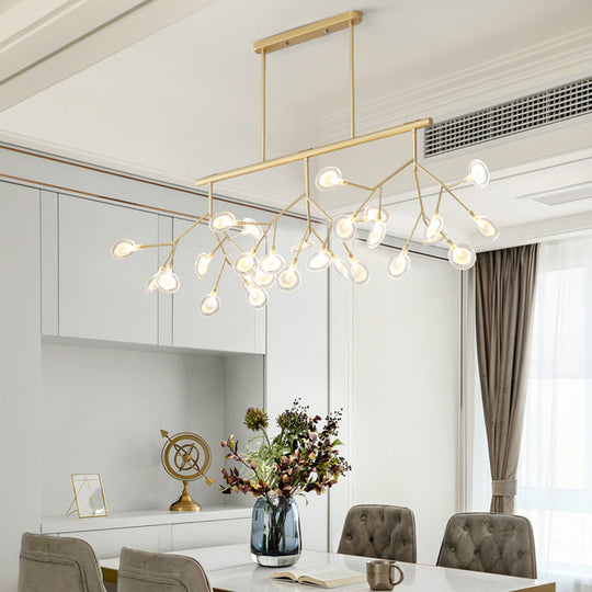 Modern Acrylic Led Pendant Light Fixture With 27 Heads For Living Room