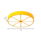 Modern Lemon Flat Ceiling Light For Kindergarten Classrooms
