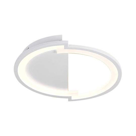 Sleek Round Acrylic Flush Mount Ceiling Light In Multiple Sizes And Colors - Led Warm/White Glow