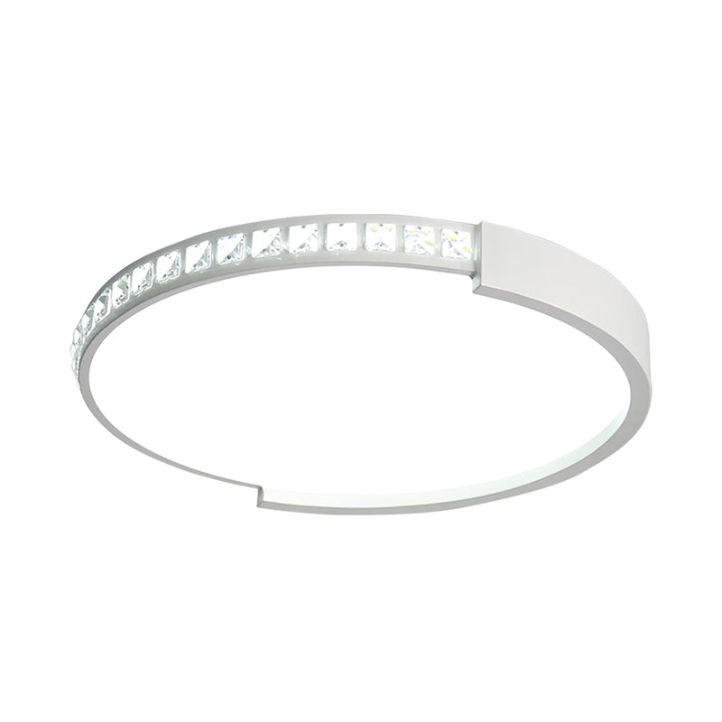 16’/19.5’/20.5’ Wide Crystal Led Flush Mount Ceiling Light For Bedroom And Living Room