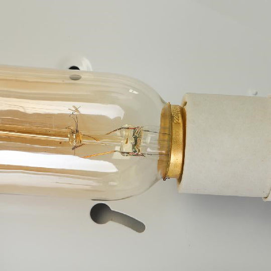 Tiffany Style Bedroom Ceiling Light 12/16/19.5 W Dome Shade Flush Mount With Red Jewel Decoration