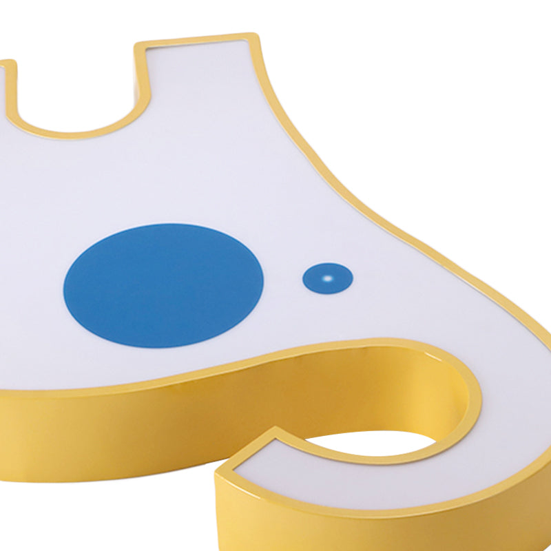 Kid’s Elephant Led Ceiling Mount Light - Vibrant Acrylic Animal Candy Colored Lamp