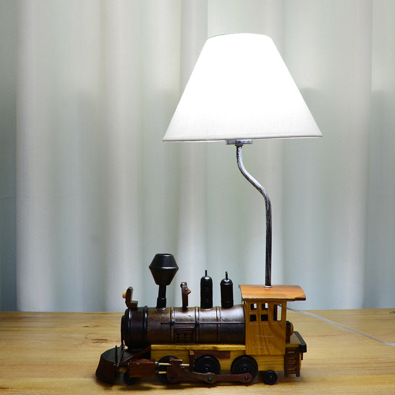 Dark Cartoon Car Desk Lamp - Resin 1-Light Light For Boys Bedroom