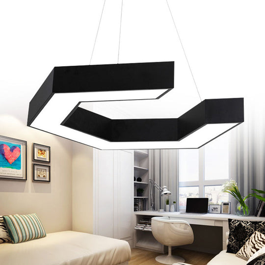 Contemporary Led Pendant Light With Magnetic Shape And Acrylic Shade