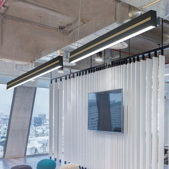 Suspension LED contemporaine en métal pour salle de réunion