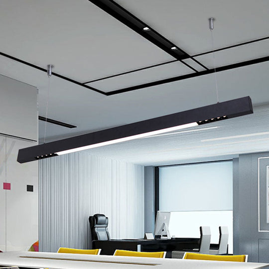 Kit de suspension de barre en acrylique élégant avec suspension à LED - Solution d'éclairage minimaliste idéale pour les bureaux