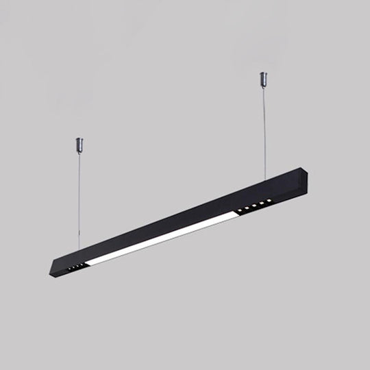 Kit de suspension de barre en acrylique élégant avec suspension à LED - Solution d'éclairage minimaliste idéale pour les bureaux