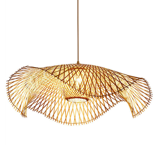 Bamboo Woven Pendant Light For A Stylish Table Setting