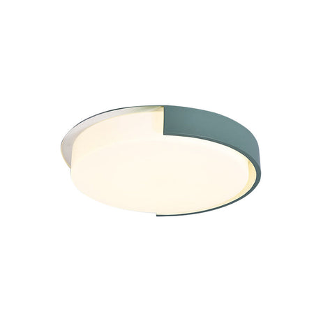 Nordic Round Flush Mount Acrylic Led Ceiling Lamp For Office Candy Colored