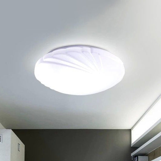 Modern Round Flush Ceiling Light With Acrylic Design - Led Mount Fixture White / 13.5 B