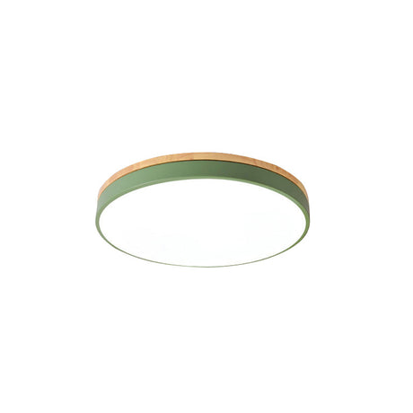 Macaron Loft Acrylic Ceiling Lamp: Candy-Colored Slim Circle Light For Child Bedroom
