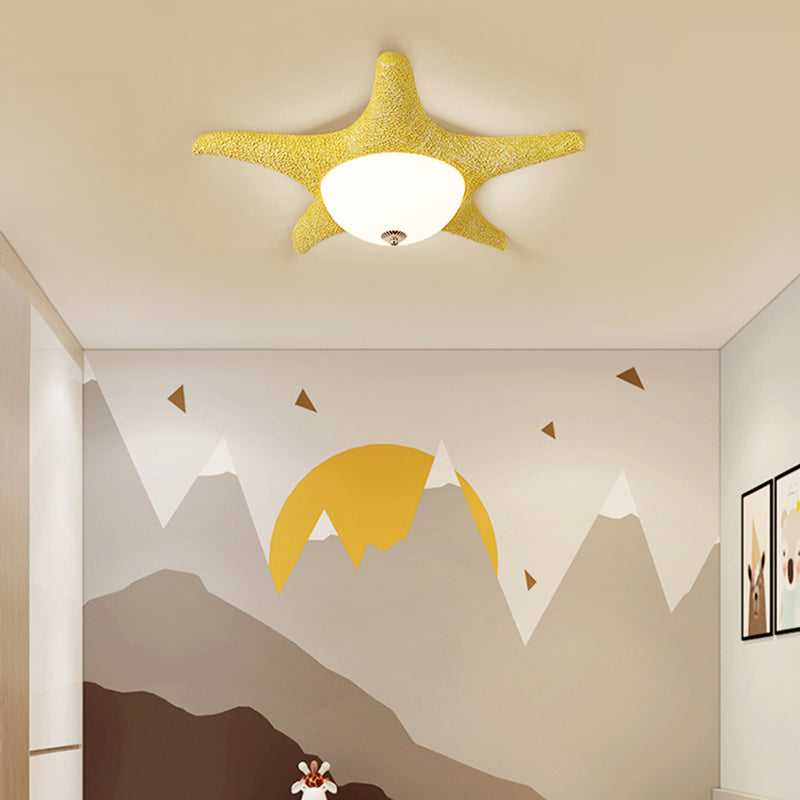 Nordic Stylish Starfish Kid’s Flush Mount Ceiling Light Fixture