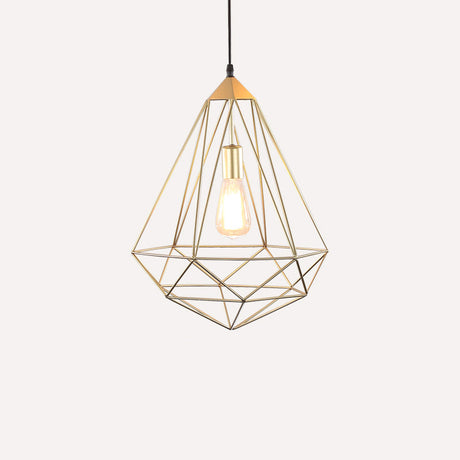 Antique Gemstone Iron Pendant Light - Elegant 1-Light Fixture For Dining Room Gold / B