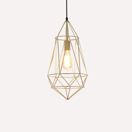 Antique Gemstone Iron Pendant Light - Elegant 1-Light Fixture For Dining Room Gold / D