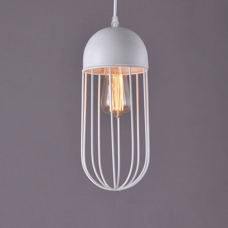 Nordic Style Geometric Metal Pendant Light For Restaurants White / C