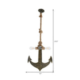 Coastal Antique Bronze 2-Light Chandelier With Exposed Bulbs - Stylish Rope Pendant For Dining Room