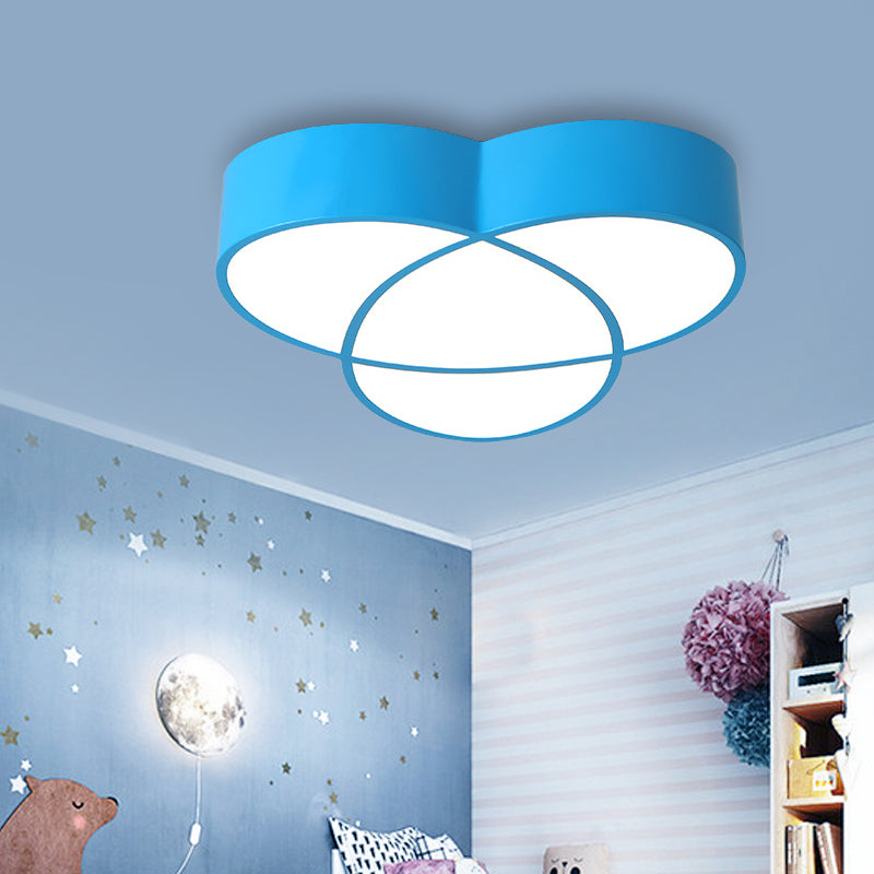 Stylish Acrylic Flower-Shaped Ceiling Light For Restaurants Blue / White