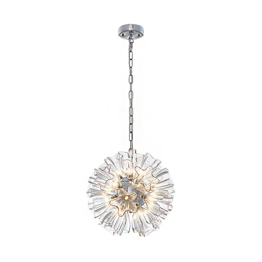 Sputnik Modern Led Glass Chandelier - Silver 16’’/23.5’’ Wide