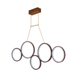 Acrylic Multi Rings Chandelier - Simple Style 3/5 Lights White/Coffee Ideal Kitchen Hanging Light