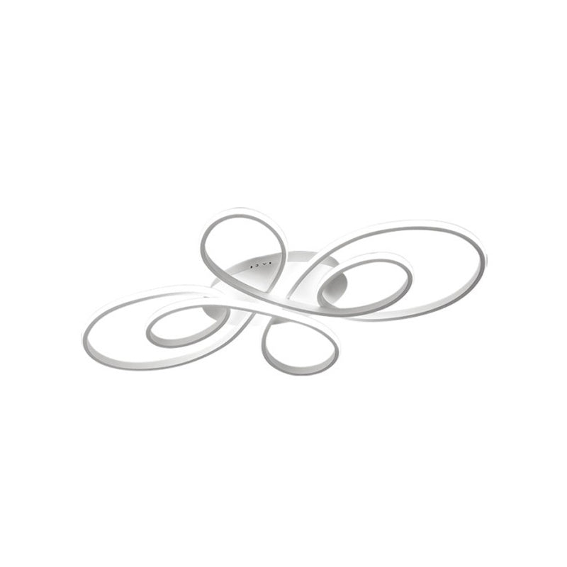 Modernist Acrylic Flower Flush Mount Ceiling Light Fixture - White/Coffee Led 23.5’/31.5’/39