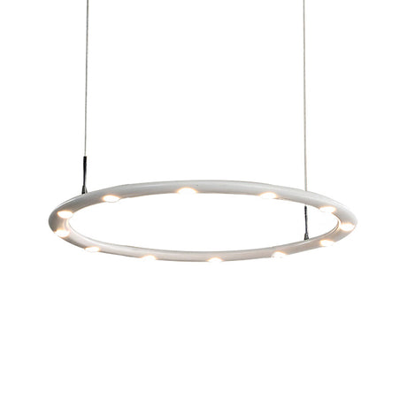 Modern Acrylic Led Ring Chandelier Light - 1/2 Tiers Black/White Warm/White For Bedroom
