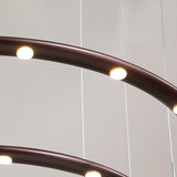 Modern Acrylic 1/2-Tier Led Ring Chandelier Light In Black/White For Bedroom: Warm/White Lighting