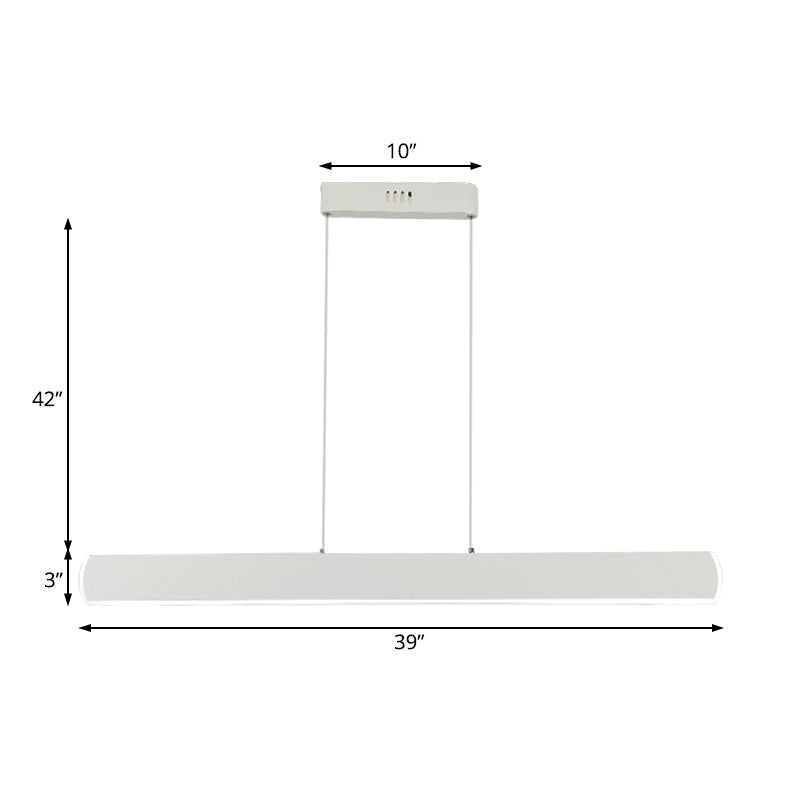 Minimalist Acrylic Led Pendant Light For Dining Room - 31.5/39 Wide