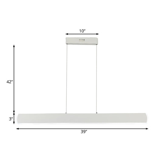 Minimalist Acrylic Led Pendant Light For Dining Room - 31.5/39 Wide