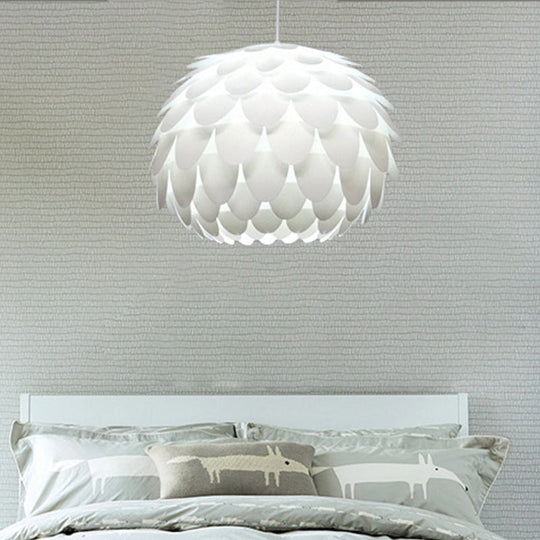 Squama Pendant Light - Arc Deco Plastic Ceiling For Bedroom 1 White 12’/16’ Wide / 12’