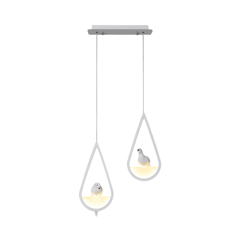 Waterdrop Acrylic Hanging Lamp: 1/2/3 Lights | Black/White Warm/White Light Dining Room Pendant
