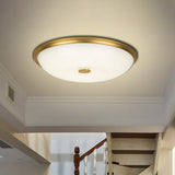 Ultra Thin Milky Glass Led Flush Ceiling Light Fixture For Rustic Bedrooms