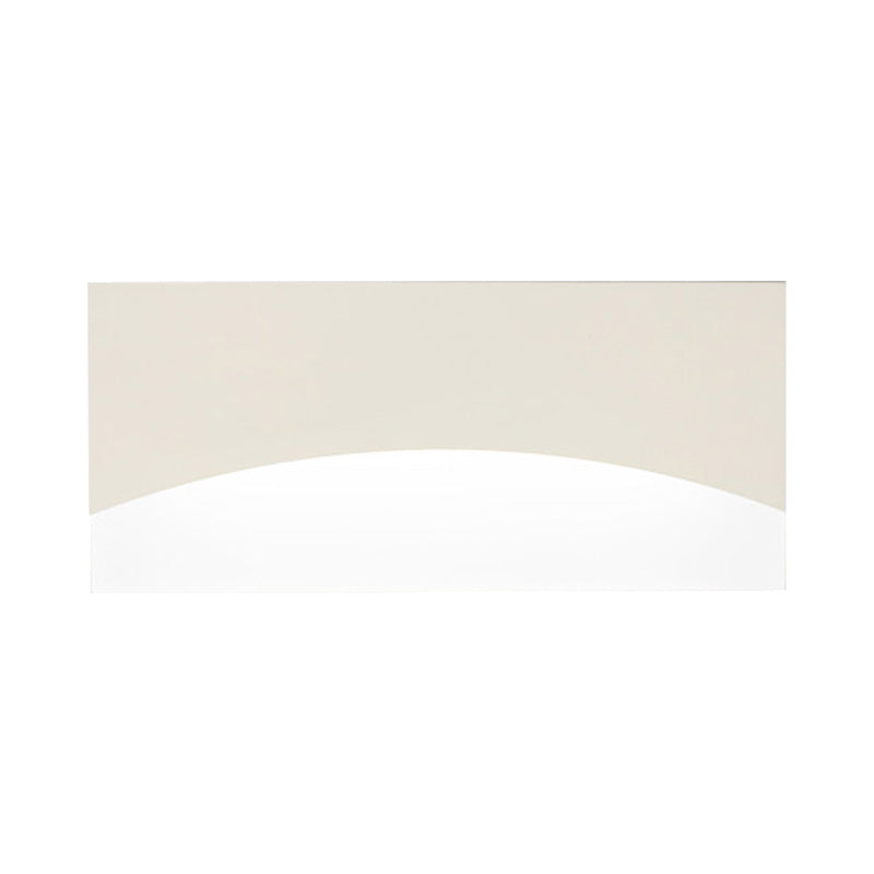 Contemporary Acrylic Wall Light Fixture Rectangular Bedside Sconce In White/Gold Warm/White