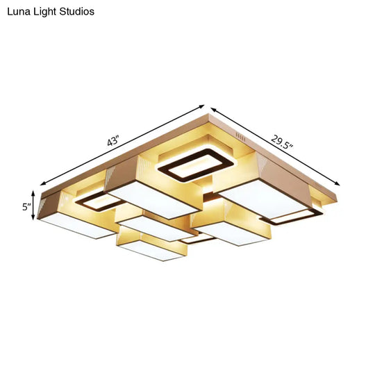 21.5’/29.5’ Modern Acrylic Led Flush Ceiling Light For Living Room In Warm/White/Natural