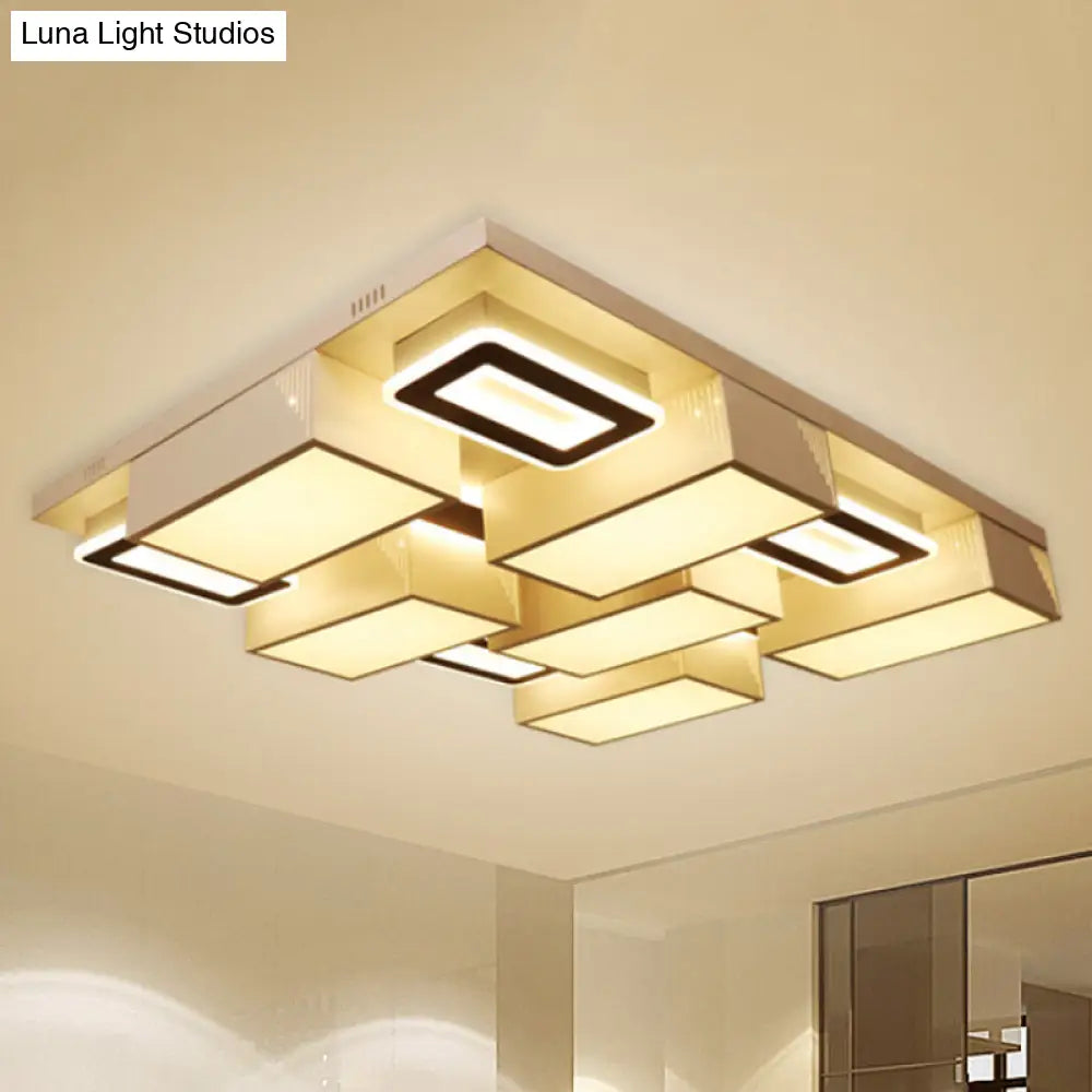 21.5/29.5 Modern Acrylic Led Flush Ceiling Light For Living Room In Warm/White/Natural White / 29.5