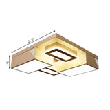 21.5/29.5 Modern Acrylic Led Flush Ceiling Light For Living Room In Warm/White/Natural