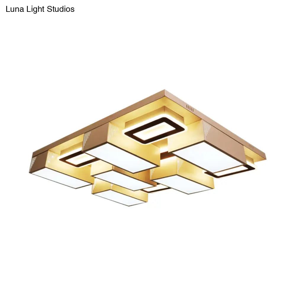 21.5’/29.5’ Modern Acrylic Led Flush Ceiling Light For Living Room In Warm/White/Natural