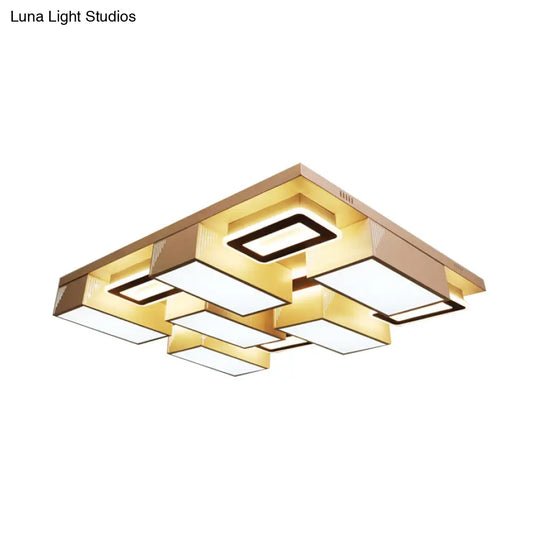 21.5’/29.5’ Modern Acrylic Led Flush Ceiling Light For Living Room In Warm/White/Natural