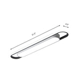 Modern Black And White Multi-Ring Flush Lighting - Led Acrylic Mount Lamp For Corridor White/Warm