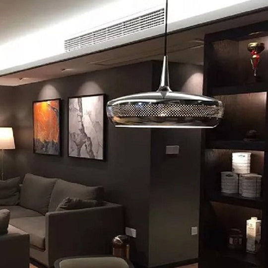 Modern Led Pendant Light: Stylish Round Design For Dining Room Suspended Lighting