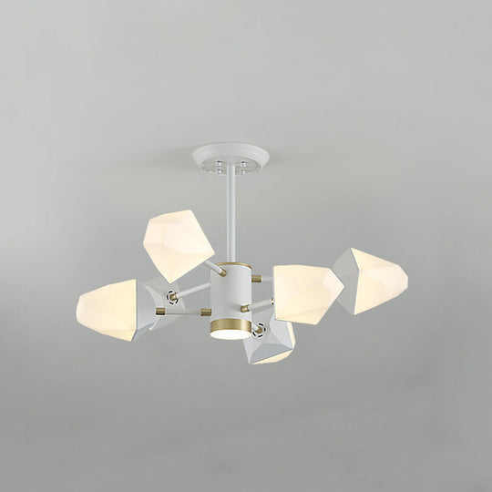 Modern Acrylic Gemstone Shaped Led Chandelier Pendant Light For Dining Room