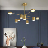 Starburst Led Living Room Chandelier - Minimalist Metallic Pendant Light 8 / Gold