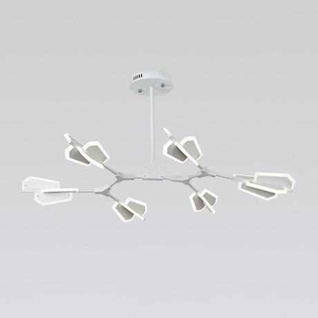 Branch-Shaped Metallic Led Ceiling Chandelier For Postmodern Living Room Lighting