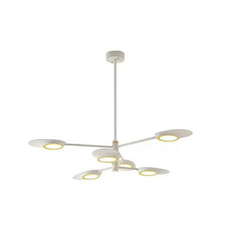 Postmodern Metallic Led Chandelier Pendant Light - Radiant Burst Design For Living Room