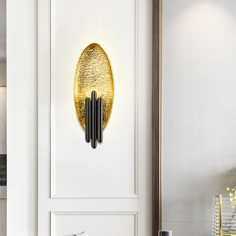 Postmodern Led Flush Wall Sconce: Stylish Oblong Shape For Living Rooms