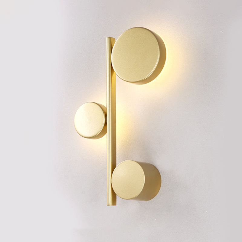 Modern Metallic Circle Wall Mount Led Lighting For Living Room