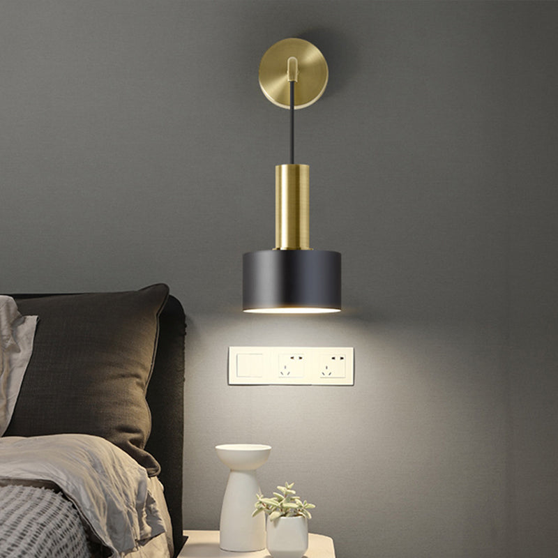 Modern Grenade Shaped Wall Lamp - Metallic Single Bedside Lighting Fixture