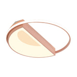 Contemporary Round Acrylic Flush Mount Lamp Led 18/21.5 Wide White/Pink/Blue For Bedroom In