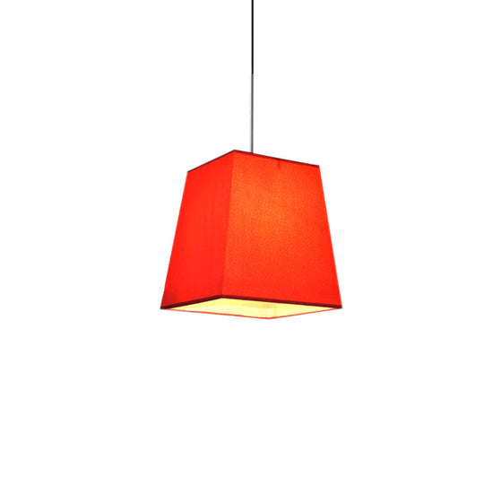 Modern Nordic Trapezoid Fabric Pendant Lamp - 1 Light White/Black/Coffee 8/11 Wide