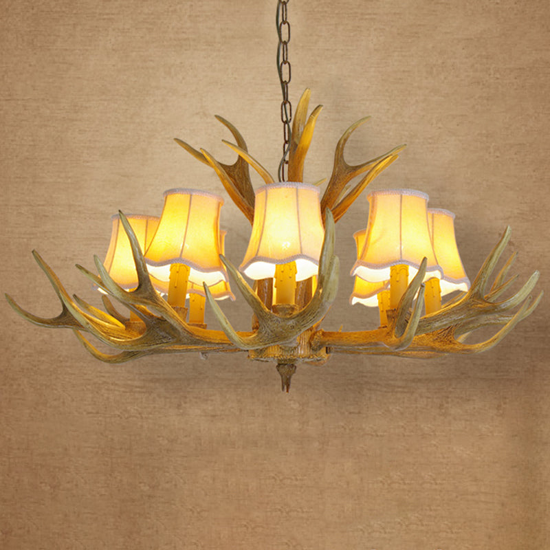Deer Horn Chandelier Pendant Light For Classic Living Room Decor