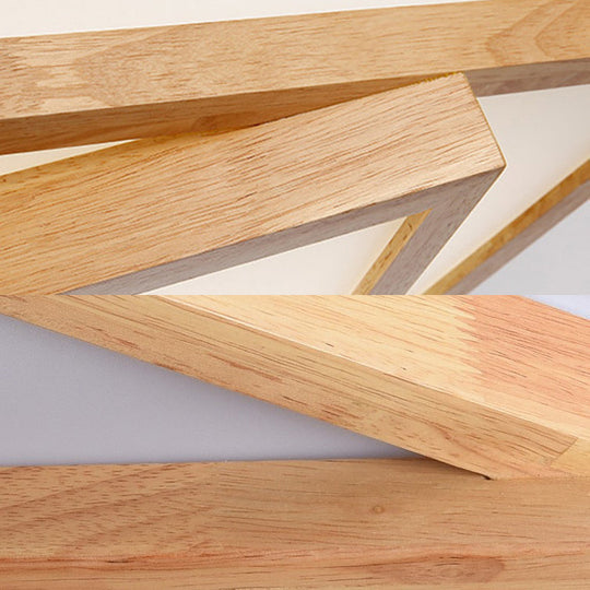 19’/25’/31.5’ Wide Minimalist Wood Beige Led Ceiling Light In White/Warm/Natural - Flush Mount Lamp